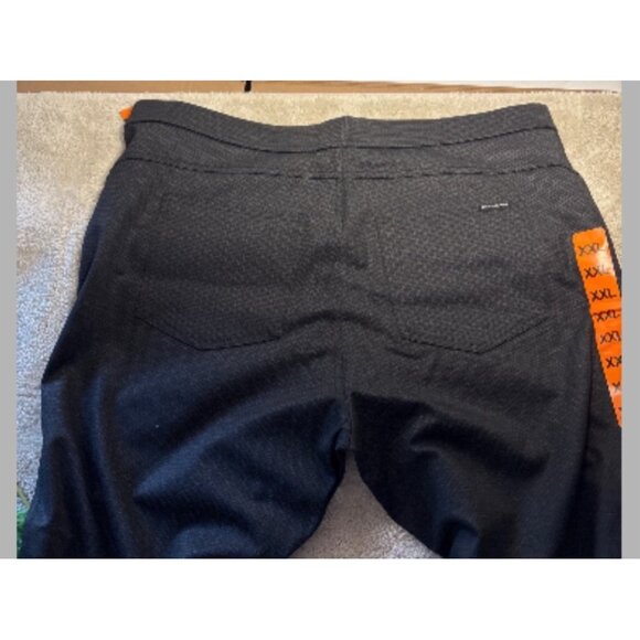 DKNY Jeans Womens Mid Rise Ponte Pants XXL Charcoal Stretch Faux Leather Pockets - Picture 7 of 10